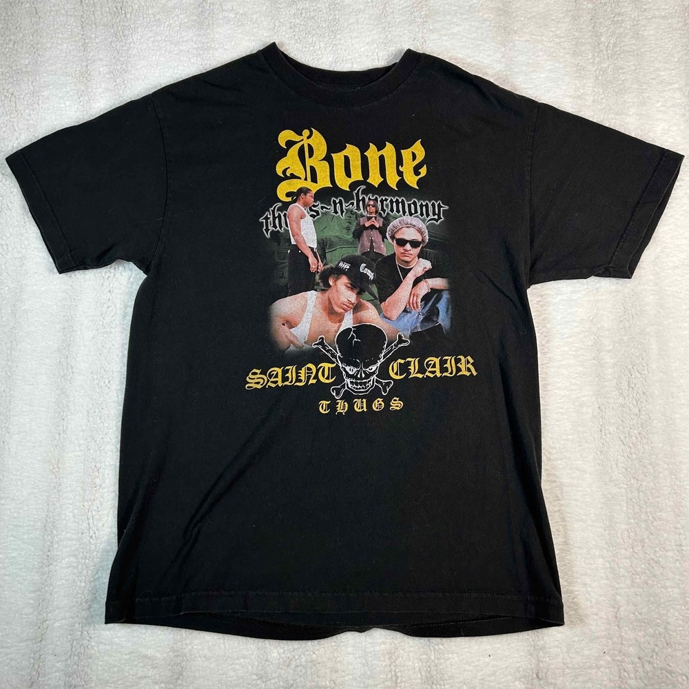 Bone Thugs n Harmony Saint Clair Chaos Black T Shirt Large Rap Hip Hop